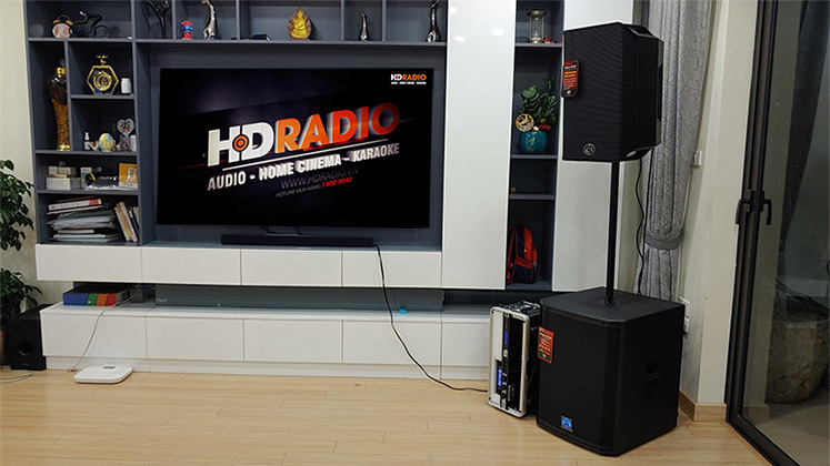 Lắp đặt dàn karaoke cao cấp trị giá hơn 43 triệu đồng cho anh Giáp ở Bạch Mai, Hà Nội (JBL KX180A, JBL VM300, Whafedale AX15B, Whafedale Typhon AX12BT)