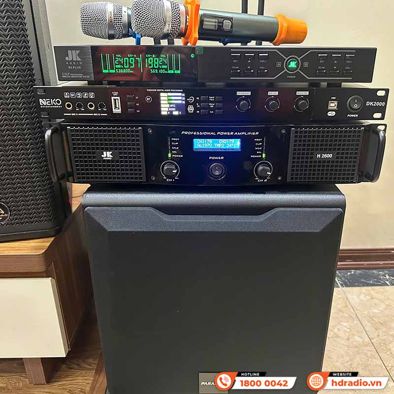 Lắp đặt Dàn Karaoke Wharfedale KH58 cho anh Hiếu