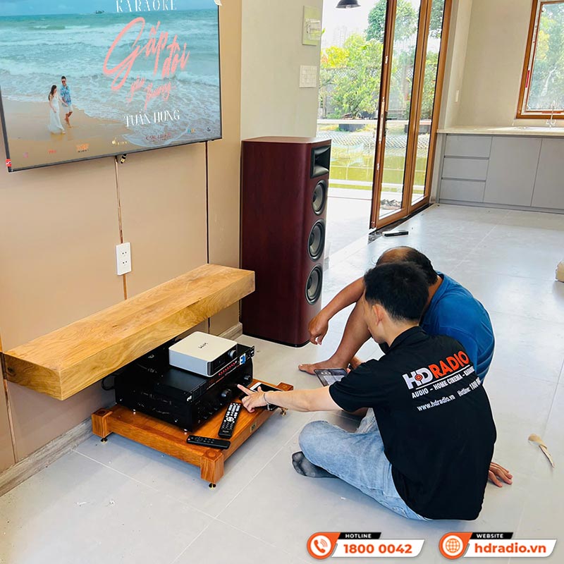 Lắp đặt Dàn nghe nhạc cao cấp cho anh Công