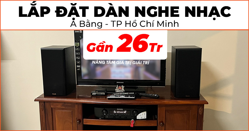 Lắp đặt Dàn nghe nhạc chính hãng, chất lượng trị giá gần 26 triệu đồng cho anh Bằng ở TP Thủ Đức, Hồ Chí Minh (Marantz NR1200, Klipsch RP-600M II)