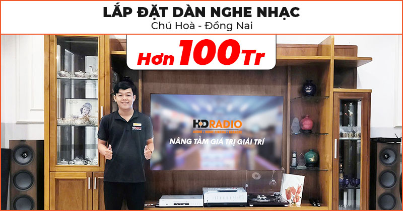Lắp đặt Dàn nghe nhạc cao cấp trị giá hơn 100 triệu đồng cho chú Hoà ở Biên Hoà - Đồng Nai (KEF Q950, Yamaha R-N1000A, CD-S303, TEAC TN-3B-SE)
