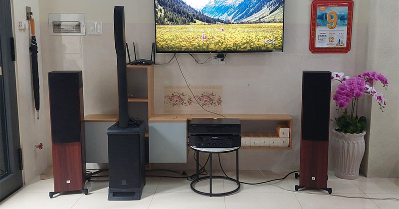 Lắp dàn nghe nhạc đỉnh cao trị giá gần 42 triệu đồng cho chú Phương ở quận Tân Phú, thành phố Hồ Chí Minh (JBL Stage A180, Marantz PM6007, Denon DCD 600NE)