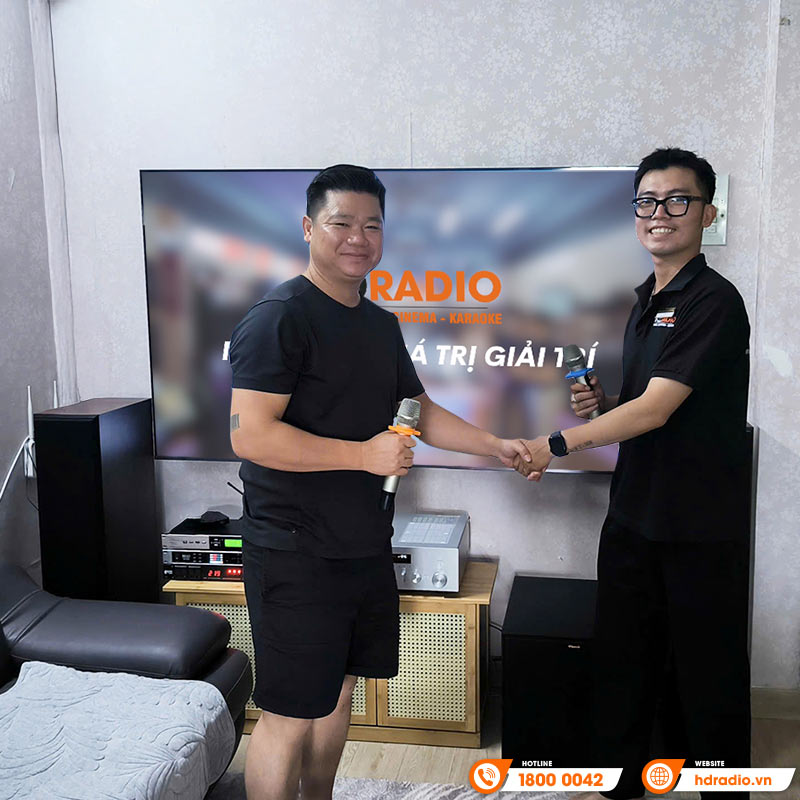 Lắp đặt Dàn nghe nhạc và hát karaoke cho anh Sơn