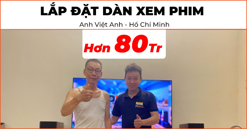 Lắp đặt Dàn xem phim cao cấp trị giá hơn 80 triệu đồng cho anh Việt Anh ở Quận Phú Nhuận, Hồ Chí Minh (Focal Vestia No2, Denon AVR-X2800H)