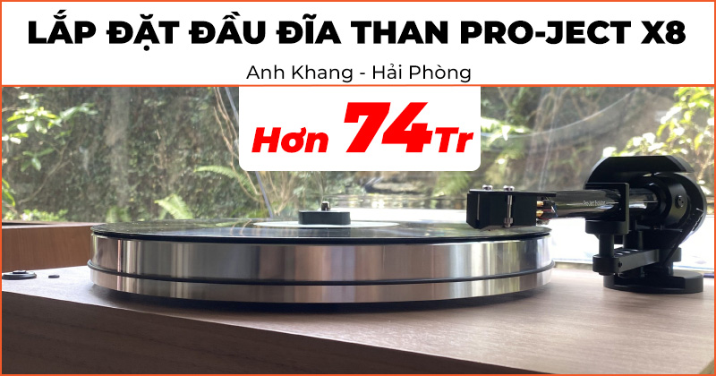 Lắp đặt Đầu đĩa than Pro-Ject X8 cao cấp trị giá hơn 74 triệu đồng cho anh Khang ở Quận Hồng Bàng, Hải Phòng