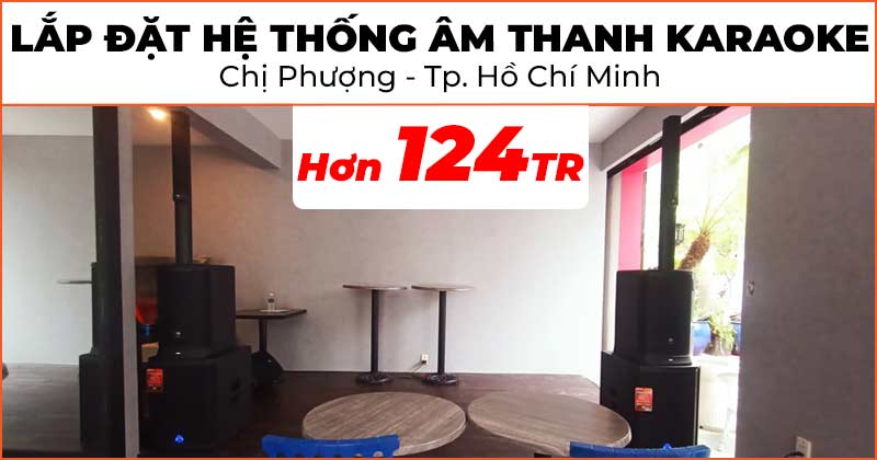 Lắp đặt hệ thống âm thanh Sân Khấu hơn 124 triệu đồng cho quán Cafe của chị Phượng ở TP. Hồ Chí Minh (JBL Eon One MK2, JBL RM210, JBL Eon 710, Sub Wharfedale AX15B, JBL VM300, Soundcraft Notepad 12FX)