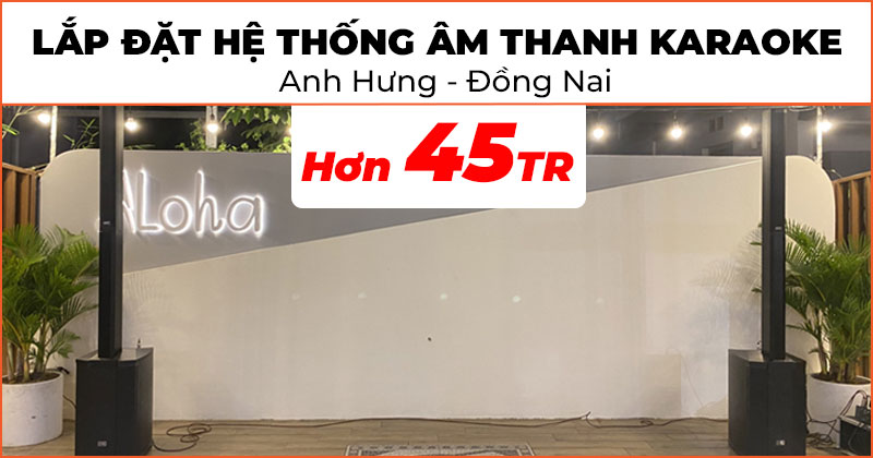 Lắp đặt hệ thống âm thanh karaoke Sân Khấu trị giá hơn 45 triệu đồng cho anh Hưng tại quán Cafe Aloha ở Huyện Nhơn Trạch, Đồng Nai (Soundking Artos 1200, JKaudio X3000 Pro, Soundcraft EPM6, JKAudio B3 Plus, Rack 4U)