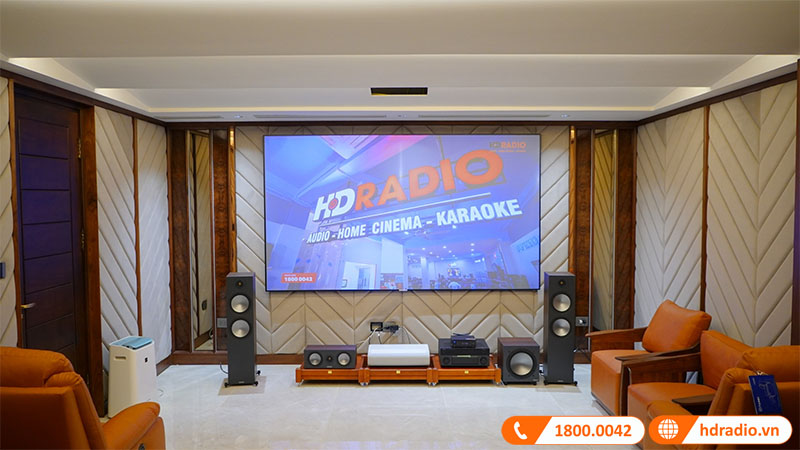 hệ thống âm thanh nghe nhạc, xem phim siêu cấp có tổng trị giá hơn 537 triệu đồng của anh Tuấn Linh ở Nam Từ Liêm, Hà Nội