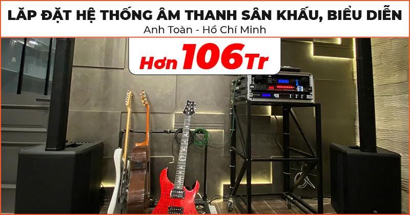 Lắp đặt hệ thống âm thanh sân khấu biểu diễn chất lượng SK17 trị giá hơn 106 triệu đồng cho anh Toàn ở Thủ Đức, Hồ Chí Minh (JBL PRX ONE, KX180A, VM200, Yamaha MG12XU, KIWI S803A, Tủ Rack 4U)
