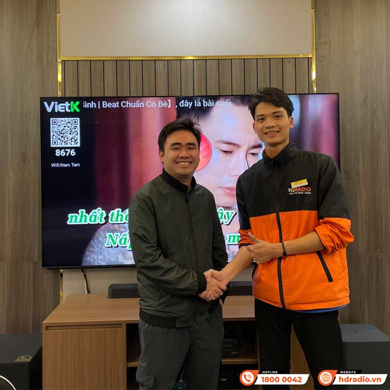 Lắp đặt hệ thống dàn karaoke cao cấp trị giá hơn 108 triệu đồng cho anh Nam