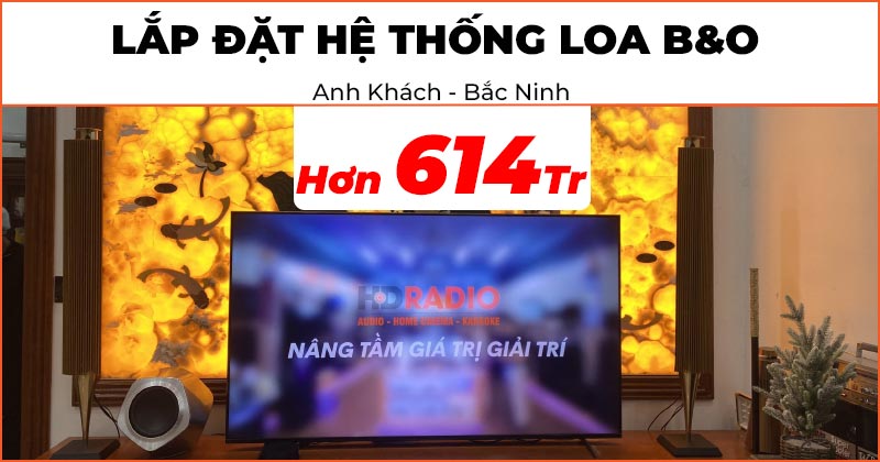 Lắp đặt hệ thống loa B&O cao cấp trị giá hơn 614 triệu đồng cho anh khách ở Từ Sơn, Bắc Ninh (Dàn nghe nhạc Hi-End không dây HE07: Beolab 18, Beolab 19, BeoSound 2, Beosound Core)