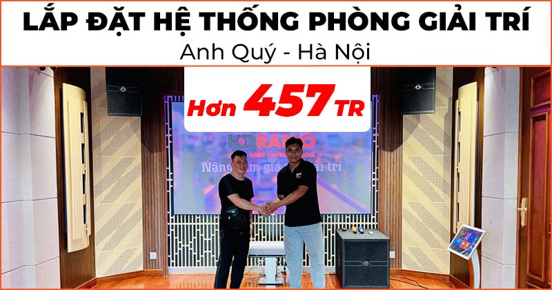 Lắp đặt Hệ thống phòng giải trí cao cấp trị giá hơn 457 triệu đồng cho anh Quý ở Đống Đa, Hà Nội (Wharfedale ANGLO E312, CPD3600, ANGLO E18B, Samsung LSP9T, VietK 22 Inch, Grandview PE-L120, JKaudio X9000 Pro, JKAudio B9, ViệtK 4K Plus 6TB)