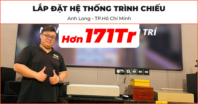 Hệ thống trình chiếu cao cấp của anh Long Hệ thống trình chiếu cao cấp của anh Long