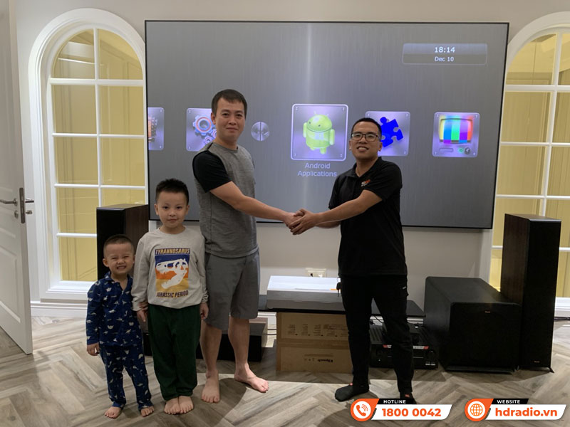 Lắp đặt hệ thống xem phim, nghe nhạc cao cấp hơn 234 triệu cho anh Huy ở Thanh Hóa