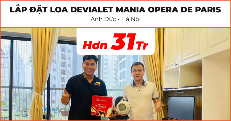 Lắp đặt Loa Devialet Mania Opera de Paris trị giá hơn 31 triệu đồng cho Hệ thống Máy Tính PC của anh Đức ở Quận Long Biên, Hà Nội