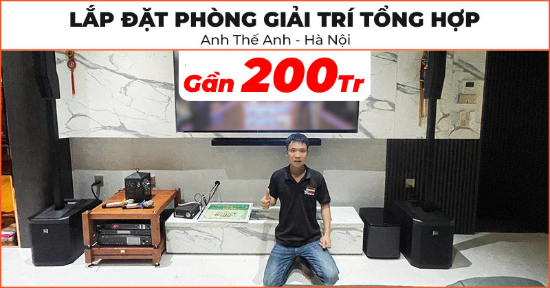 Lắp đặt phòng giải trí tổng hợp đẳng cấp cho anh Thế Anh