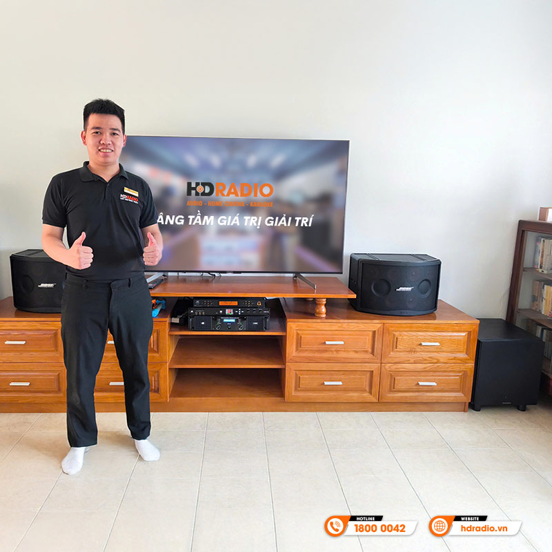 Lắp đặt ​​Dàn karaoke Bose KHD64 Cao Cấp cho anh Hưng