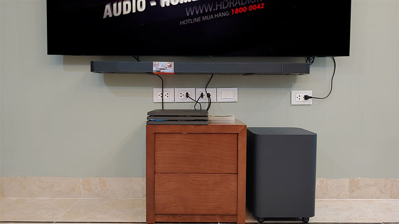 lắp thành công loa soundbar JBL Bar 1000 trị giá hơn 22 triệu đồng cho anh Việt ở Bắc Từ Liêm - Hà Nội