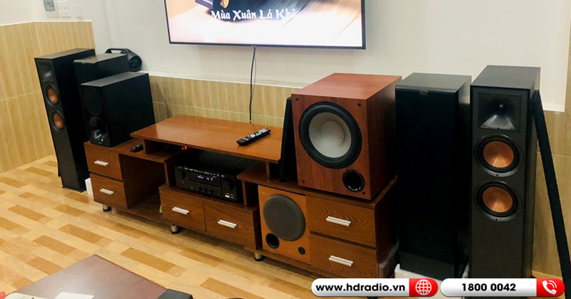 Lắp dàn nghe nhạc 2.1 hay cho anh Luân ở Bình Dương (Amply Denon DRA-800H, Loa Klipsch R620F, Loa Sub Jamo C912)