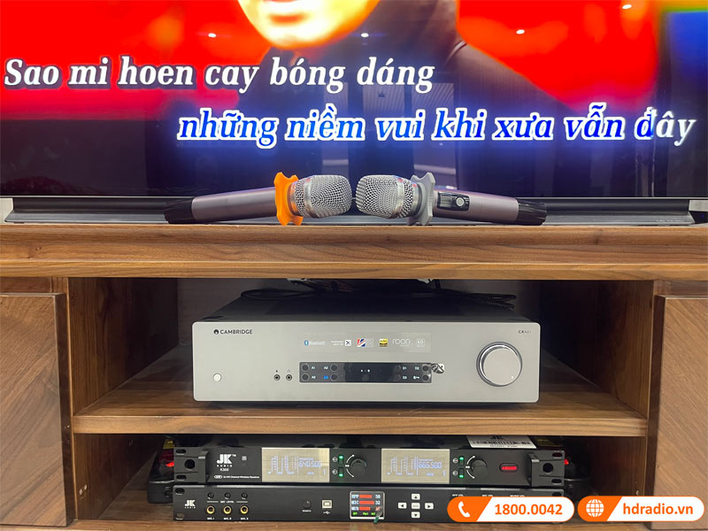 Dàn Nghe Nhạc và Hát Karaoke JBL NK17 (JBL Studio 680 + Cambridge CXA61 + Micro + Vang Số)-8