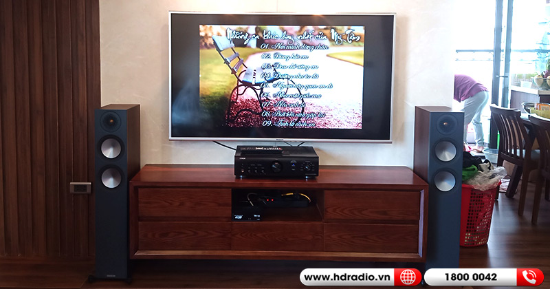 Lắp bộ dàn âm thanh nghe nhạc 2.0 Monitor Denon hay cho anh Nhân ở Nam Từ Liêm - Hà Nội (Monitor Audio Bronze 200, Denon PMA 600NE)