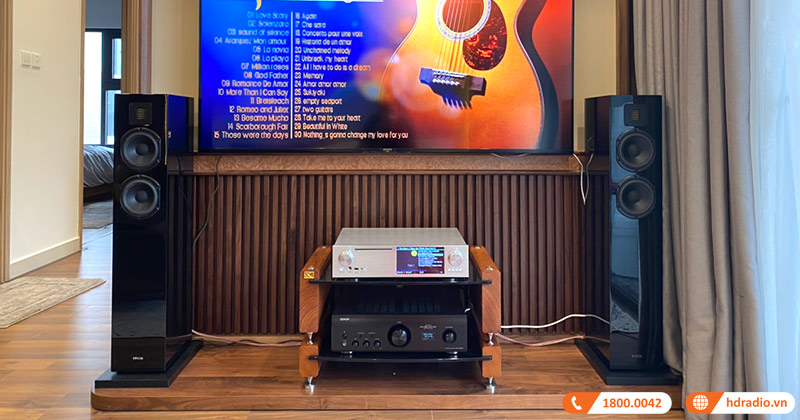 Lắp dàn nghe nhạc cực hay trị giá 132 triệu cho chị Nhung ở Nam từ Liêm (Piega 5.0 + DENON PMA 1600NE + Cocktail X45)
