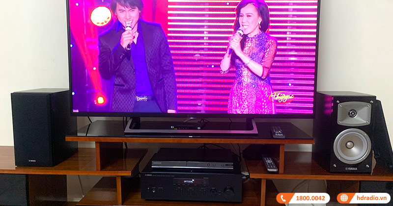 Lắp dàn nghe nhạc mini YAMAHA cực hay, giá rẻ cho chị Quỳnh ở Đống Đa, Hà Nội (Yamaha R-N303 + NS-B330)