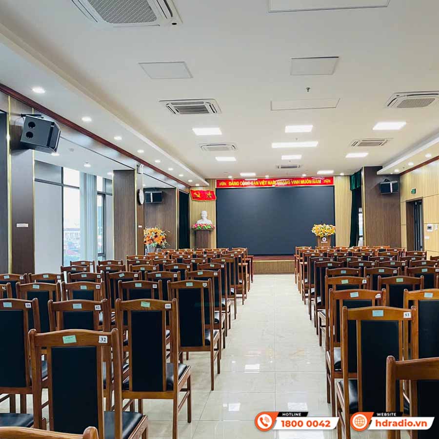 Lắp bổ sung Loa JBL Ki512 và Setup lại hệ thống âm thanh hội trường tại Công Ty Điện Lực Hà Đông