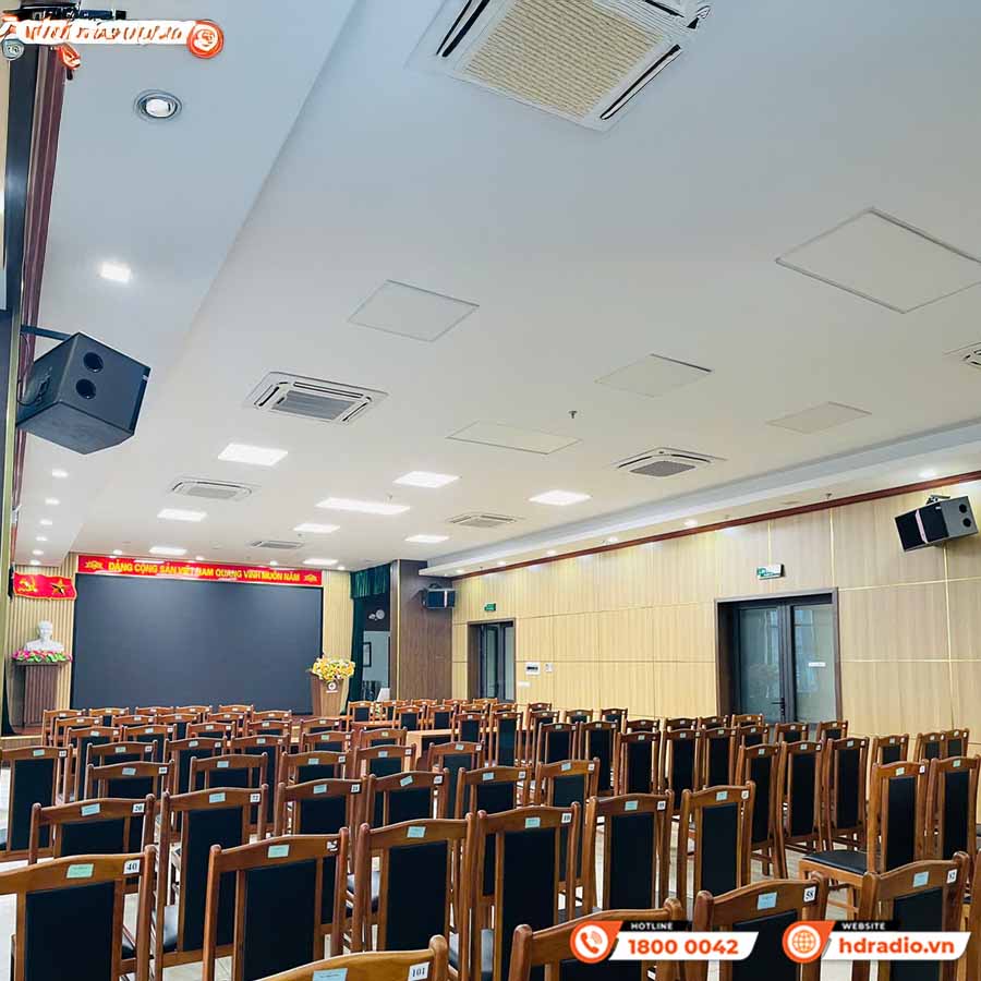 Lắp bổ sung Loa JBL Ki512 và Setup lại hệ thống âm thanh hội trường tại Công Ty Điện Lực Hà Đông