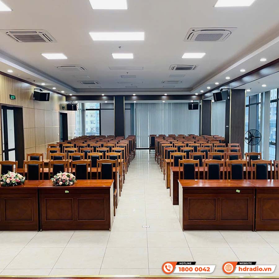 Lắp bổ sung Loa JBL Ki512 và Setup lại hệ thống âm thanh hội trường tại Công Ty Điện Lực Hà Đông