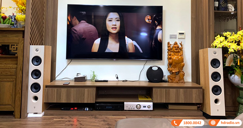 Lắp dàn âm thanh nghe nhạc cao cấp hơn 85 triệu cho anh Thắng ở Bắc Từ Liêm, Hà Nội (Focal 826 + Denon PMA1600Ne, DNP 800NE)