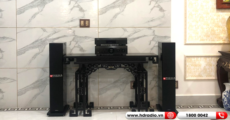 Lắp dàn nghe nhac cao cấp cho anh Duy Thanh ở Bình Thạnh (Dàn nghe nhạc HD27: Denon PMA 1600NE, Piega Classic 5.0 kết hợp đầu CD Denon DCD 600NE)