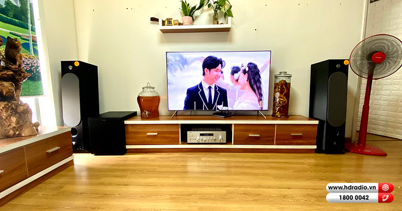 Lắp dàn nghe nhạc Focal 2.1 cực hay cho anh Thanh ở Hà Đông (Loa Focal Chora 826, Amply Yamaha R N803, Loa Sub Klipsch R120SW)