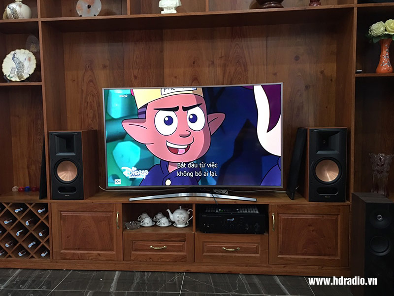 dàn nghe nhạc sử dụng amply Yamaha R N303