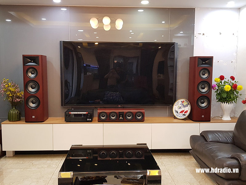 Lắp dàn nghe nhac, xem phim cực hay cho anh Triều ở Cầu Giấy, HN (Loa JBL Studio 698, Loa Sub JBL Studio 660P, Loa âm trần JBL SP6CII, Loa Center JBL Studio 665C, Amply Denon AVC X6700H)