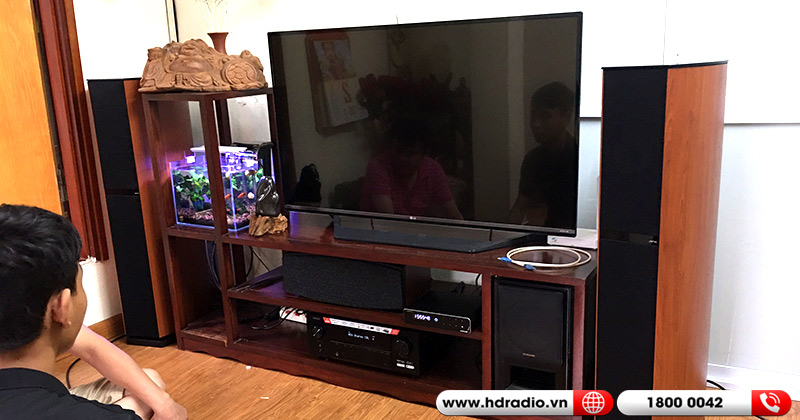 Lắp dàn xem phim Denon, Jamo hay cho anh Tuấn Anh ở Ba Đình, Hà Nội (Denon AVR X2700H, Jamo D590, Jamo C9 CEN II, Jamo C9 SUR II)