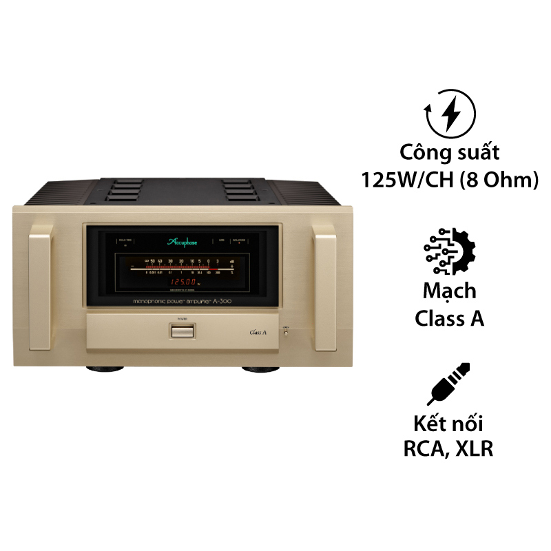 Power Amply Accuphase A-300, 2 Kênh, 125W/CH (8Ohm)