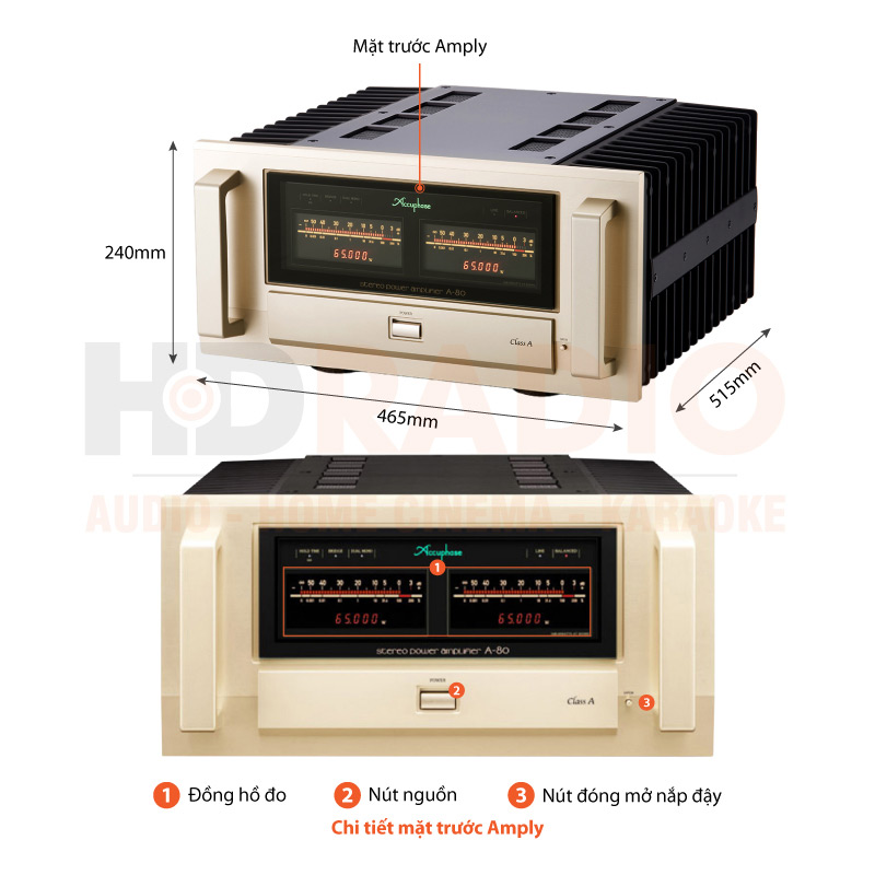 Chú thích Amply Accuphase A-80 Chú thích Amply Accuphase A-80