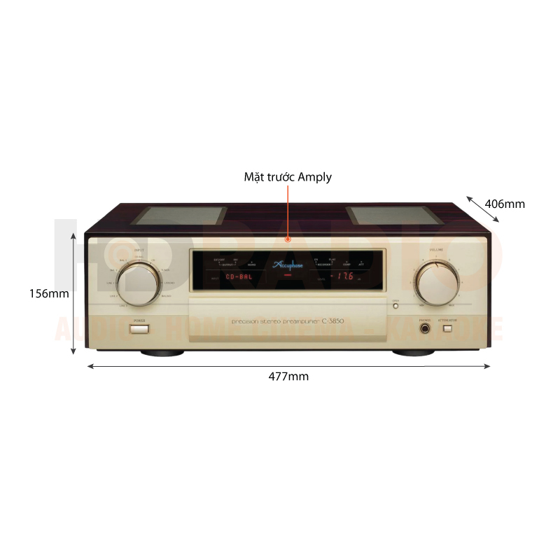 Chú thích Pre Amply Accphase C-3850