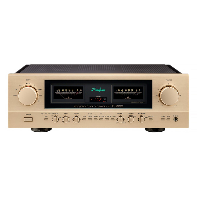 Amply Accuphase E-3000 (AAVA, 150 watt / CH ở 4 Ohm, 100 watt / CH ở 8 Ohm)
