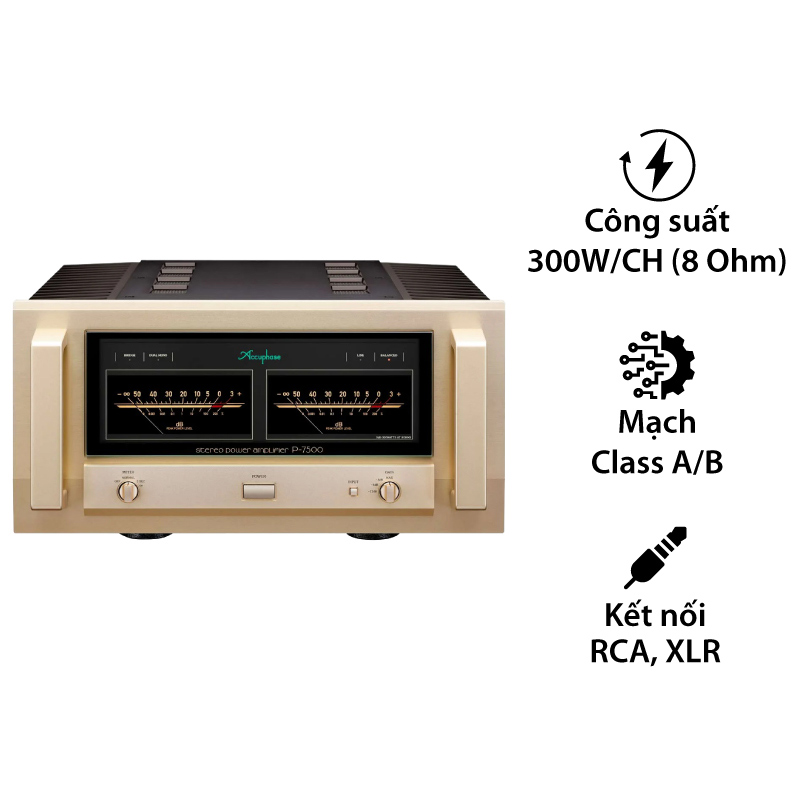 Power Amply Accuphase P-7500, 2 kênh, 300W/CH (8Ω)