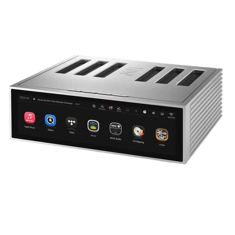 Amply HiFi Rose RS520, 250W/kênh ở 8 Ohms, Bluetooth, Airplay 2-3