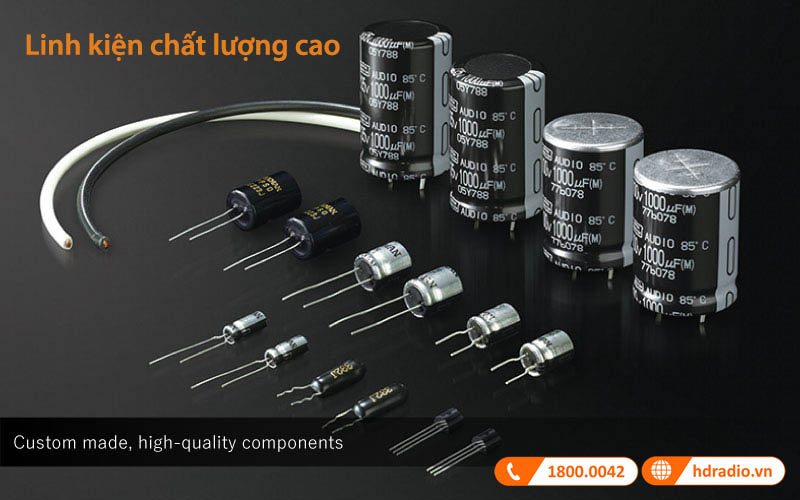 sử dụng các linh kiện cao cấp