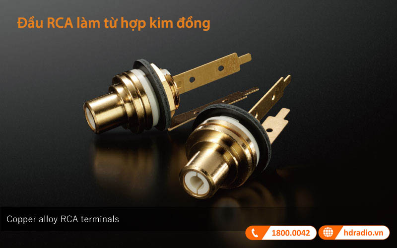 M-10X có các đầu RCA mạ đồng