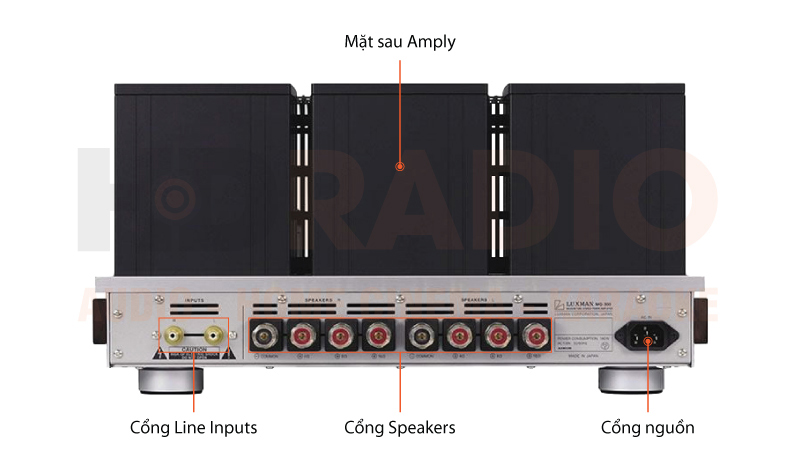 Chú thích Power Amply đèn Luxman MQ-300
