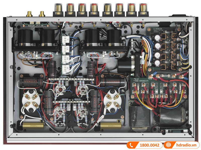 mạch bên trong Power Amply đèn Luxman MQ-300