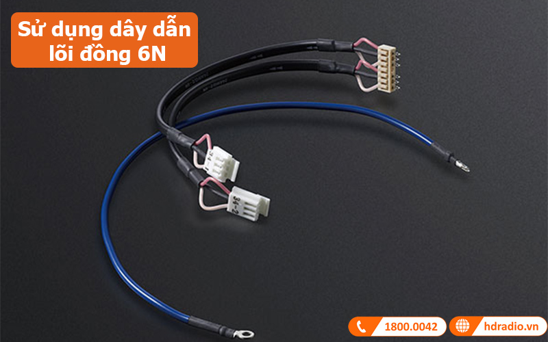 Headphone amply Luxman P-750U MARK II sử dụng dây dẫn lõi đồng 6N