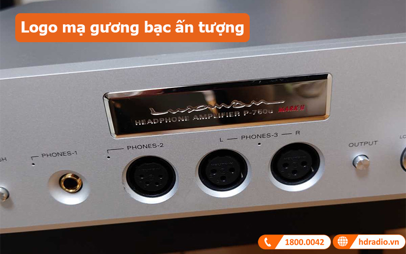 Headphone amply Luxman P-750U MARK II logo ấn tượng