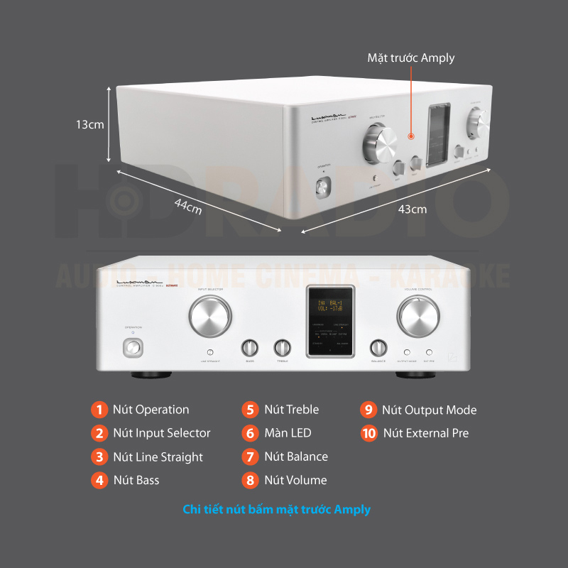 Chú thích Pre Amply Luxman C-900u