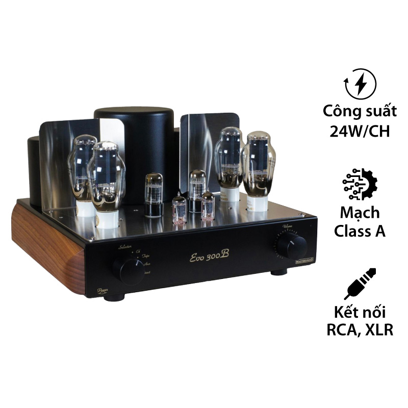 Amply đèn Mastersound Evo 300B, 2 Kênh, 24W/CH